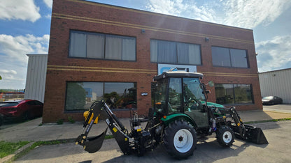 Tractor with Cab, Loader and Backhoe