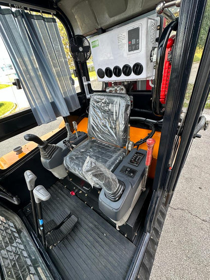Mini Excavator 3.5T Swing Boom, Hydraulic Thumb, and AC/Heat Included (EX35KB-B)