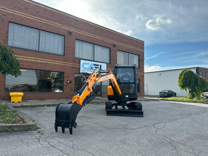 Mini Excavator 3.5T Swing Boom, Hydraulic Thumb, and AC/Heat Included (EX35KB-B)