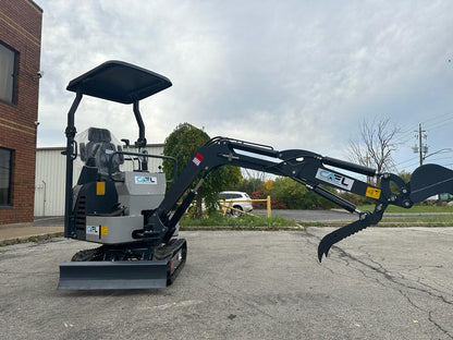 Mini Excavator 1 Ton with John Deer Control, Swing Boom & Hydraulic Thumb (EX1BS-JD)