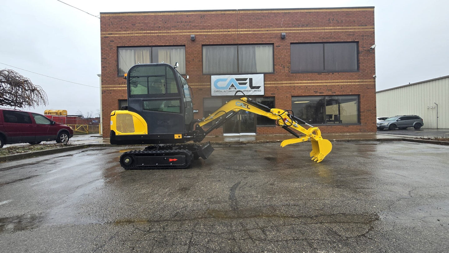 Mini Excavator 2.5T with Kubota engine, Swing boom, AC/Heat and Cab (EX25KB)