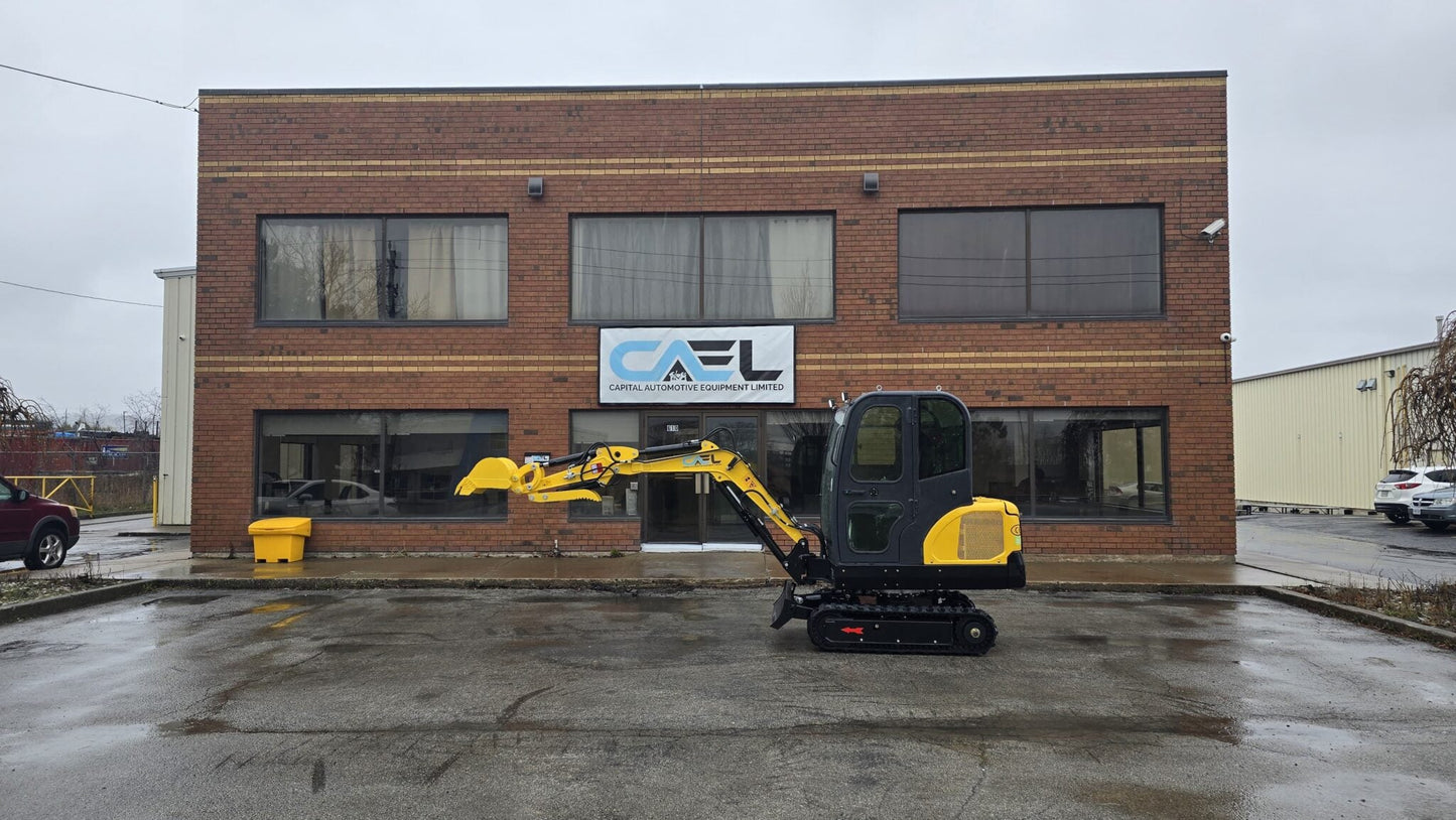Mini Excavator 2.5T with Kubota engine, Swing boom, AC/Heat and Cab (EX25KB)