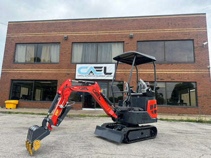 Mini Excavator 1.3T , with Kubota engine, Hydraulic Thumb & Swing boom & side controls
