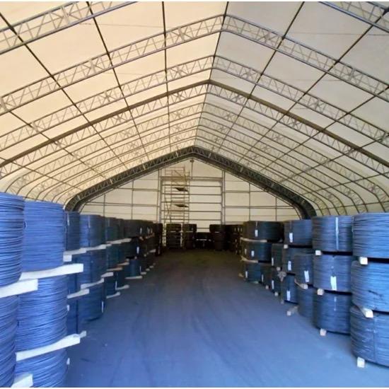 Peak Shape Double Truss 60′ Wide 25′ Height 100′ Length