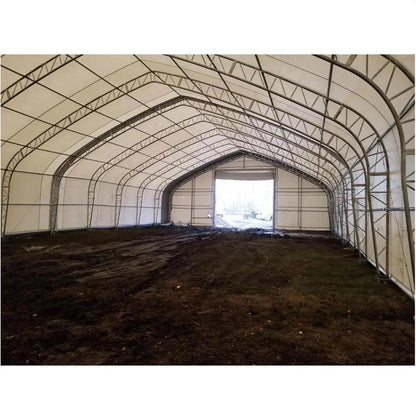 Peak Shape Double Truss 60′ Wide 25′ Height 100′ Length
