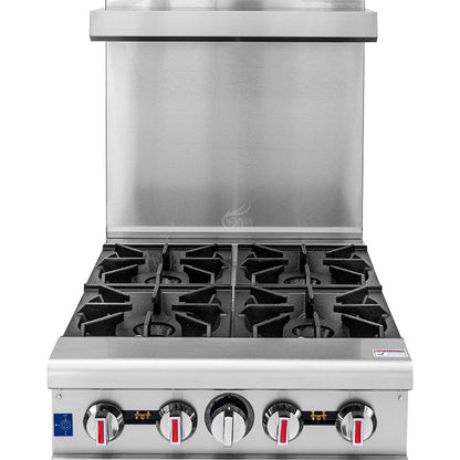 Commercial-Style Gas 4 Burner Range with Oven for Restaurant-151,000BTU (RGR24)