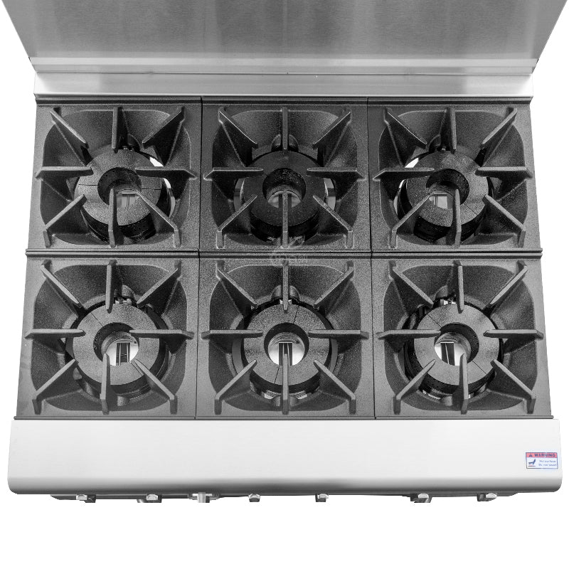 Commercial 6 Stove Gas Range Cooker with Gas Oven for Restaurant (RGR36)